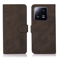 Custodia Portafoglio In Pelle Cover con Supporto D01Y per Xiaomi Mi 13 5G Marrone