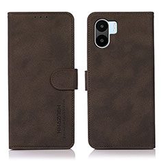 Custodia Portafoglio In Pelle Cover con Supporto D01Y per Xiaomi Poco C50 Marrone