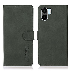 Custodia Portafoglio In Pelle Cover con Supporto D01Y per Xiaomi Poco C50 Verde