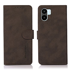 Custodia Portafoglio In Pelle Cover con Supporto D01Y per Xiaomi Poco C51 Marrone