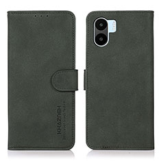 Custodia Portafoglio In Pelle Cover con Supporto D01Y per Xiaomi Poco C51 Verde