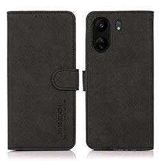 Custodia Portafoglio In Pelle Cover con Supporto D01Y per Xiaomi Poco C65 Nero