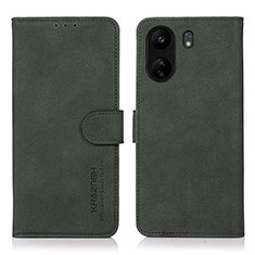 Custodia Portafoglio In Pelle Cover con Supporto D01Y per Xiaomi Poco C65 Verde