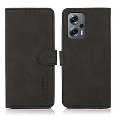 Custodia Portafoglio In Pelle Cover con Supporto D01Y per Xiaomi Poco F5 5G Nero