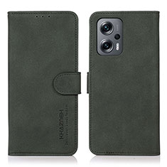 Custodia Portafoglio In Pelle Cover con Supporto D01Y per Xiaomi Poco F5 5G Verde