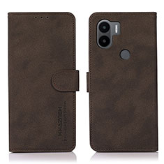 Custodia Portafoglio In Pelle Cover con Supporto D01Y per Xiaomi Redmi A1 Plus Marrone