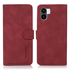 Custodia Portafoglio In Pelle Cover con Supporto D01Y per Xiaomi Redmi A2 Rosso