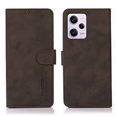 Custodia Portafoglio In Pelle Cover con Supporto D01Y per Xiaomi Redmi Note 12 Pro+ Plus 5G Marrone