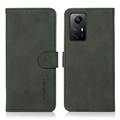 Custodia Portafoglio In Pelle Cover con Supporto D01Y per Xiaomi Redmi Note 12S Verde