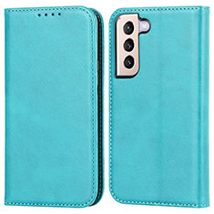 Custodia Portafoglio In Pelle Cover con Supporto D03T per Samsung Galaxy S23 5G Cielo Blu