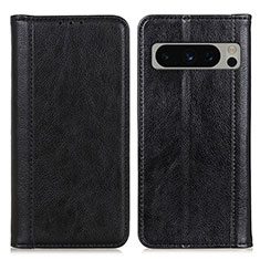 Custodia Portafoglio In Pelle Cover con Supporto D03Y per Google Pixel 8 Pro 5G Nero