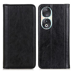 Custodia Portafoglio In Pelle Cover con Supporto D03Y per Huawei Honor 90 5G Nero