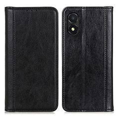 Custodia Portafoglio In Pelle Cover con Supporto D03Y per Huawei Honor X5 Nero