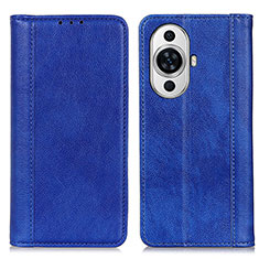 Custodia Portafoglio In Pelle Cover con Supporto D03Y per Huawei Nova 11 Ultra Blu