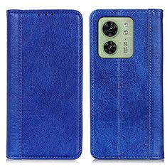 Custodia Portafoglio In Pelle Cover con Supporto D03Y per Motorola Moto Edge (2023) 5G Blu