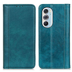 Custodia Portafoglio In Pelle Cover con Supporto D03Y per Motorola Moto Edge Plus (2022) 5G Verde