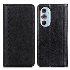 Custodia Portafoglio In Pelle Cover con Supporto D03Y per Motorola Moto Edge X30 5G Nero