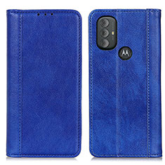 Custodia Portafoglio In Pelle Cover con Supporto D03Y per Motorola Moto G Play (2023) Blu