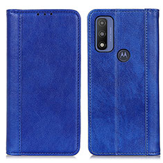 Custodia Portafoglio In Pelle Cover con Supporto D03Y per Motorola Moto G Pure Blu