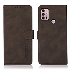 Custodia Portafoglio In Pelle Cover con Supporto D03Y per Motorola Moto G10 Marrone