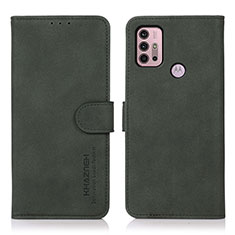 Custodia Portafoglio In Pelle Cover con Supporto D03Y per Motorola Moto G20 Verde