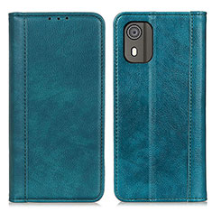 Custodia Portafoglio In Pelle Cover con Supporto D03Y per Nokia C02 Verde