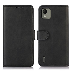 Custodia Portafoglio In Pelle Cover con Supporto D03Y per Nokia C110 Nero