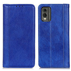 Custodia Portafoglio In Pelle Cover con Supporto D03Y per Nokia C210 Blu