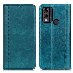 Custodia Portafoglio In Pelle Cover con Supporto D03Y per Nokia C22 Verde