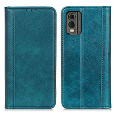 Custodia Portafoglio In Pelle Cover con Supporto D03Y per Nokia C32 Verde