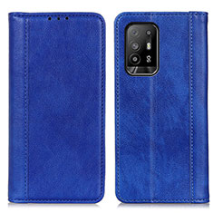 Custodia Portafoglio In Pelle Cover con Supporto D03Y per Oppo A94 5G Blu