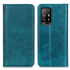 Custodia Portafoglio In Pelle Cover con Supporto D03Y per Oppo A94 5G Verde