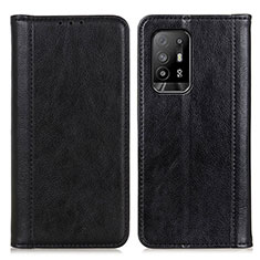 Custodia Portafoglio In Pelle Cover con Supporto D03Y per Oppo A95 5G Nero