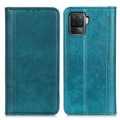 Custodia Portafoglio In Pelle Cover con Supporto D03Y per Oppo F19 Pro Verde