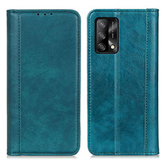 Custodia Portafoglio In Pelle Cover con Supporto D03Y per Oppo F19s Verde