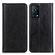 Custodia Portafoglio In Pelle Cover con Supporto D03Y per Oppo K9 5G Nero