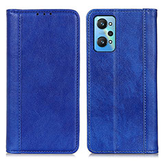 Custodia Portafoglio In Pelle Cover con Supporto D03Y per Realme GT Neo2 5G Blu