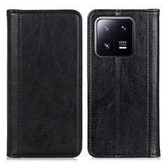 Custodia Portafoglio In Pelle Cover con Supporto D03Y per Xiaomi Mi 13 5G Nero