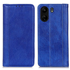 Custodia Portafoglio In Pelle Cover con Supporto D03Y per Xiaomi Poco C65 Blu