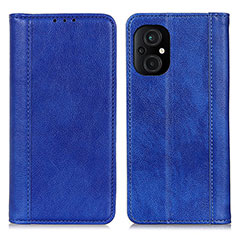 Custodia Portafoglio In Pelle Cover con Supporto D03Y per Xiaomi Poco M5 4G Blu