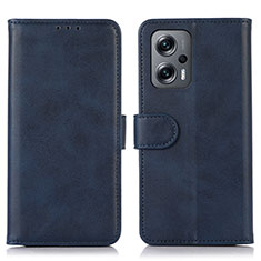 Custodia Portafoglio In Pelle Cover con Supporto D03Y per Xiaomi Poco X4 GT 5G Blu