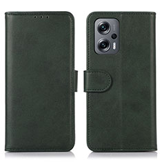 Custodia Portafoglio In Pelle Cover con Supporto D03Y per Xiaomi Poco X4 GT 5G Verde