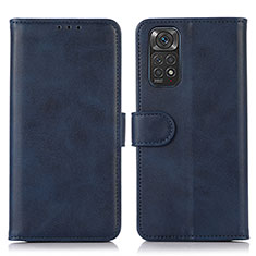 Custodia Portafoglio In Pelle Cover con Supporto D03Y per Xiaomi Redmi Note 11 4G (2022) Blu