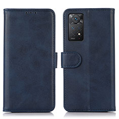 Custodia Portafoglio In Pelle Cover con Supporto D03Y per Xiaomi Redmi Note 11 Pro 4G Blu