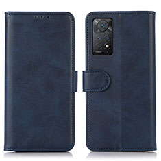 Custodia Portafoglio In Pelle Cover con Supporto D03Y per Xiaomi Redmi Note 11 Pro 5G Blu