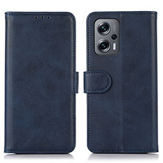 Custodia Portafoglio In Pelle Cover con Supporto D03Y per Xiaomi Redmi Note 11T Pro+ Plus 5G Blu