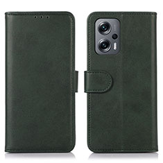 Custodia Portafoglio In Pelle Cover con Supporto D03Y per Xiaomi Redmi Note 11T Pro+ Plus 5G Verde