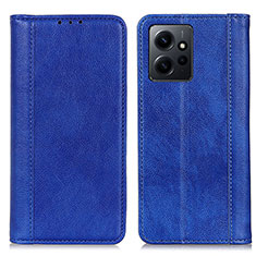 Custodia Portafoglio In Pelle Cover con Supporto D03Y per Xiaomi Redmi Note 12 4G Blu