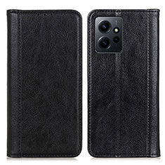 Custodia Portafoglio In Pelle Cover con Supporto D03Y per Xiaomi Redmi Note 12 4G Nero