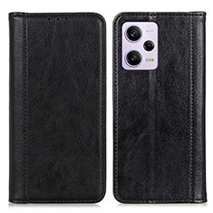 Custodia Portafoglio In Pelle Cover con Supporto D03Y per Xiaomi Redmi Note 12 Pro 5G Nero